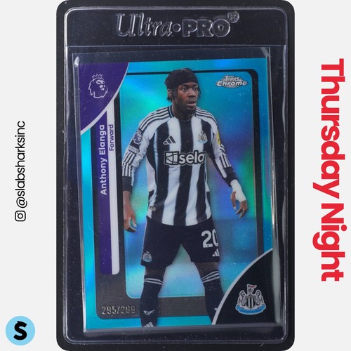 2026 TOPPS CHROME PREMIER LEAGUE #149 ANTHONY ELANGA TEAL REFRACTOR /299