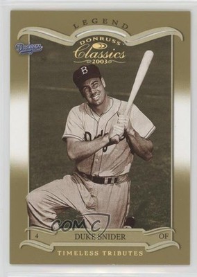 2003 Donruss Classics Legend Timeless Tributes 85/100 Duke Snider #135 HOF 0a6