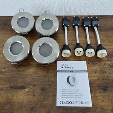 Waterproof Recessed Downlight with GU10 Base for Bathroom & Kitchen Satin Nickel