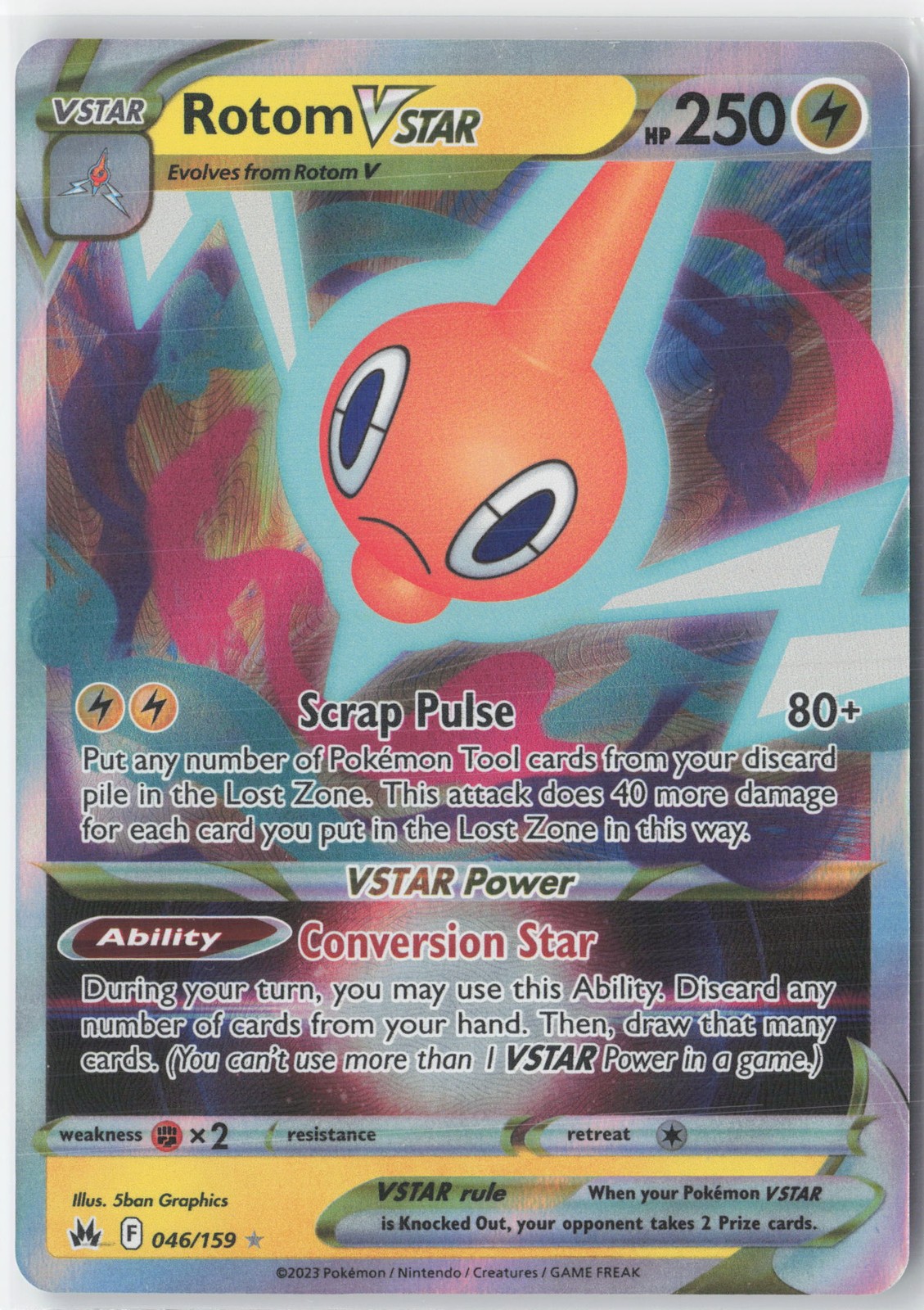 Rotom VSTAR Ultra Rare Crown Zenith 046/159 NM