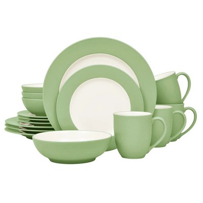 Noritake Colorwave Rim Apple 16 piece Dinnerware Set Service for 4 in 10 colors