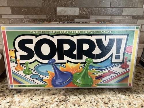 SORRY! SORRY VINTAGE 1992 CLASSIC BOARD GAME PARKER BROTHERS 100% COMPLETE NICE