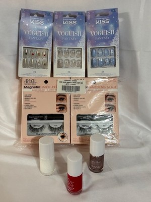 10 Pc Beauty Bundle   KISS Fantasy Nails, Ardell Magnetic Lash 421, Olive & June