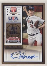 2015 Panini Contenders USA Baseball Ticket Blue Foil Tanner Houck #64 Auto uk2