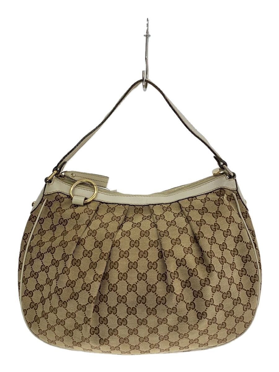 GUCCI Brown Canvas Shoulder Bag Model 232955