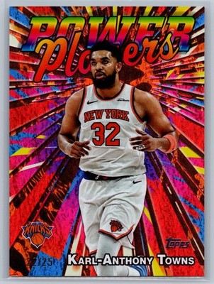 2025-26 Topps #PP-4 Karl-Anthony Towns Power Players Orange #22/25 Knicks