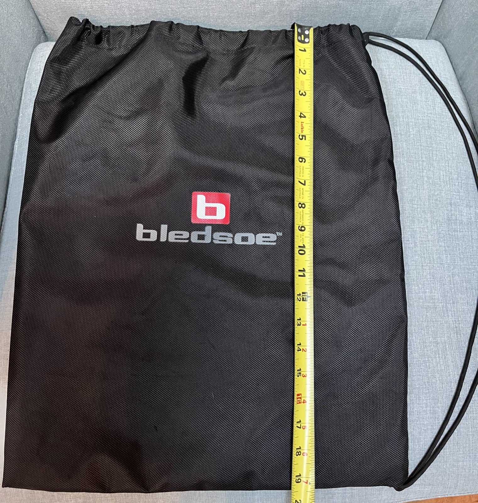 Bledsoe Large Black Drawstring Bag Backpack  Pouch - image 9