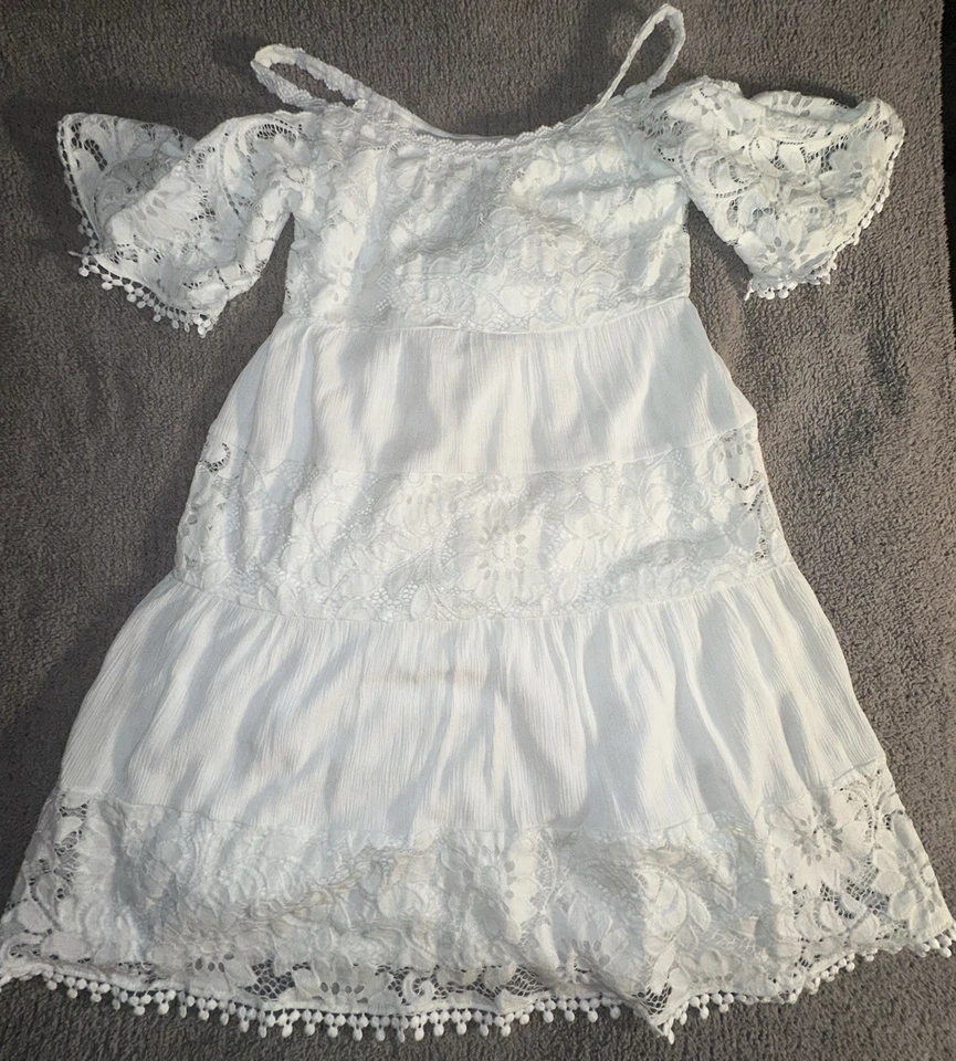 Petit, small Robbie Bee Womens Dress White Lace Floral Lined RB61321PJP - Image 2 of 4