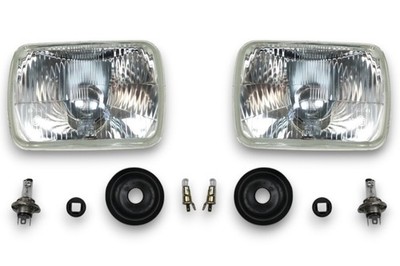 Umrüst Scheinwerfer komplette Set für Ford F-150 F-250 F-350 Bj 80-86 US auf EU