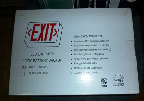 Crescent Stonco LED Exit Sign CPRW32EN NEW AC/DC Dual V - 第 2/5 張圖片