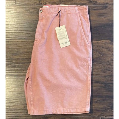 Scotch & Soda Men's 36W Fave Regular Fit Shorts Cotton-Linen Blend Flamingo NEW