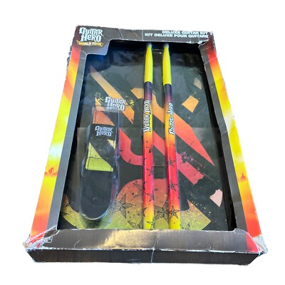 Guitar Hero World Tour Deluxe Gitarrenset - Vintage Rot & Gelb Kartonschaden Neu