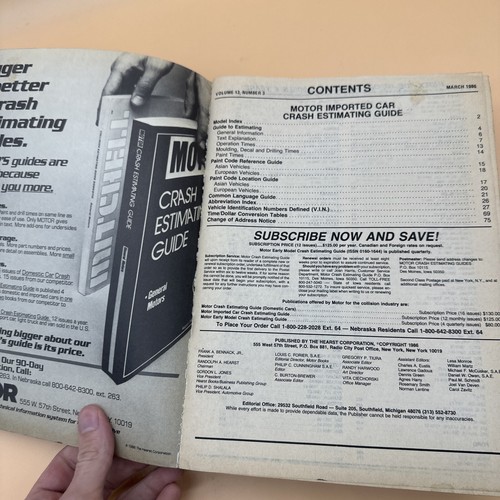 MOTOR CRASH ESTIMATING GUIDE Imported Cars Imports March 1986 Vol 13 No 3 - Picture 5 of 9