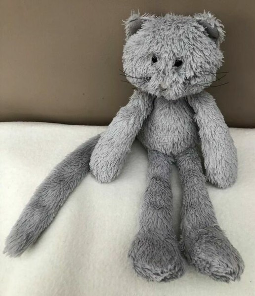 Jellycat Chimboo Kitten Cat Grey Soft Toy Plush Comforter Soother 9