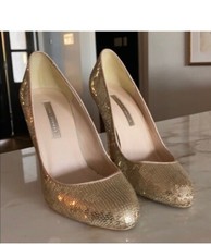 Lovely people Sequins GOLD HIGH Heels Shoes. Party Shoes. Holiday
