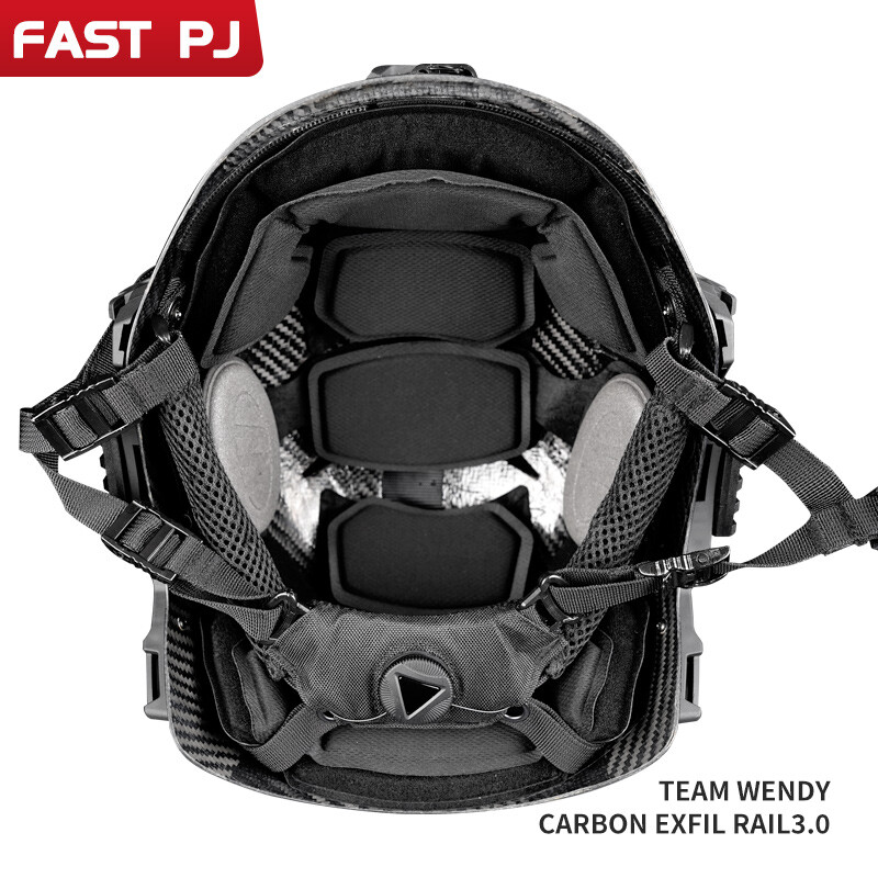 Casque Wendy Tactique Fibre Carbone Rail 3.0 Pour Ski Vélo Parachute