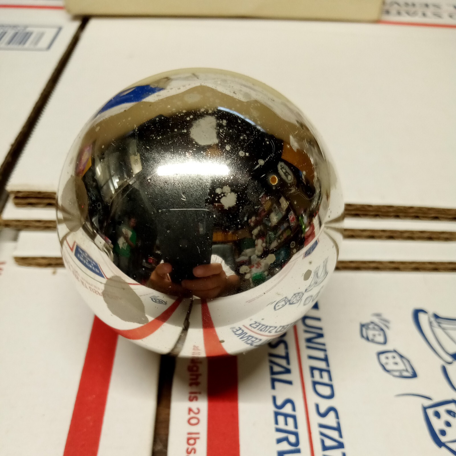 Vtg Sears Christmas Tree Ornaments Imperial Collection 5 Glass Silver