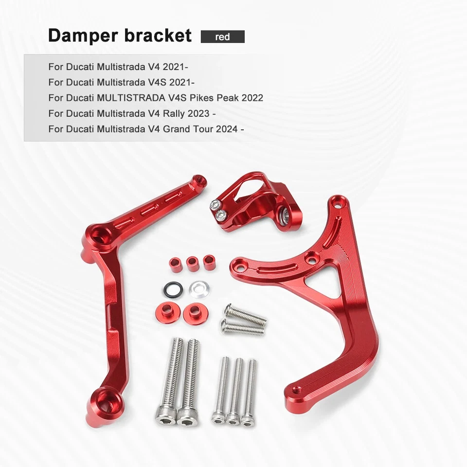 Kit de soporte de montaje amortiguador estabilizador de dirección para Ducati Multistrada V4 RS 2024 Foto 3 de 4