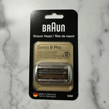 AUTHENTIC Braun Replacement Shaver Head 94M Silver-Compatible w Series 9 pro