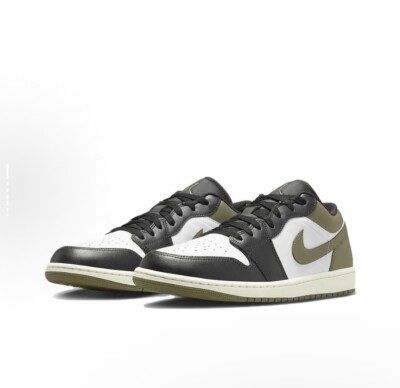 Nike Air Jordan 1 Low Black Toe Medium Olive 553558-092