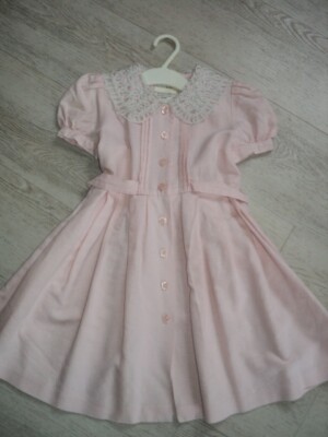 Laura Ashley Mother &Child Kleid  Gr. 3 jahre 116--122 rose Leinen + Baumwolle