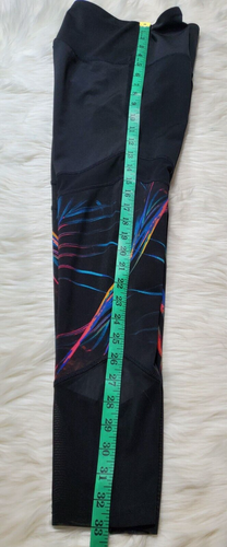 BSP Active Leggings Women Size Medium Black Teal Workout Pant Yoga ZZ-26 - Picture 11 of 14