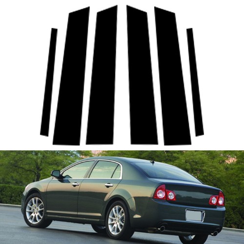 Window Pillar Posts Decal Cover Glossy Black For Chevrolet Malibu 2008-2012 - Foto 5 di 17