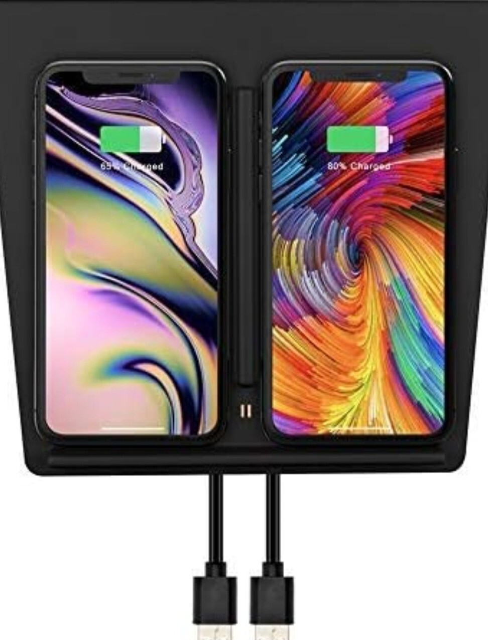 Wireless Charger for Tesla Model 3 2017 2018 2019 2020, Dual Phone Charging Pad-image