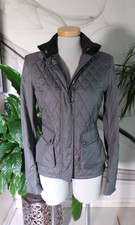 Belstaff Diamond Quilt Grey Quilted Collorless Coat Jacket Size 10
