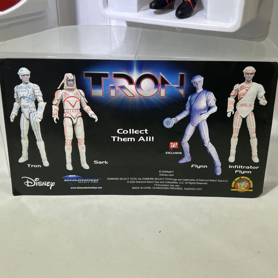 Figura de acción Diamond Select Toys Tron estilo VHS 2020 SDCC exclusiva LE/3000 #ML Foto 3 de 4