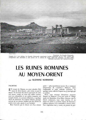 Les ruines romaines au Moyen-Orient - Article coupure de presse 1957 - Imagen 2 de 4