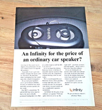INFINITY CAR SPEAKERS HIFI ICE SOUND - FRAMEABLE ART ORIGINAL CLASSIC CAR ADVERT
