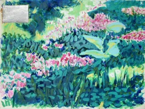 Peintures du XXe siècle et contemporaines signées de fleur et d'arbre