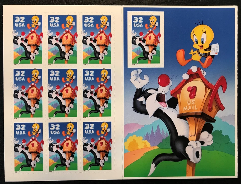 ALL 5 LOONEY TOONS SHEETS COMPLETE SET #3137 3204 3306 3391 3534 VF MNH - Image 3 of 4