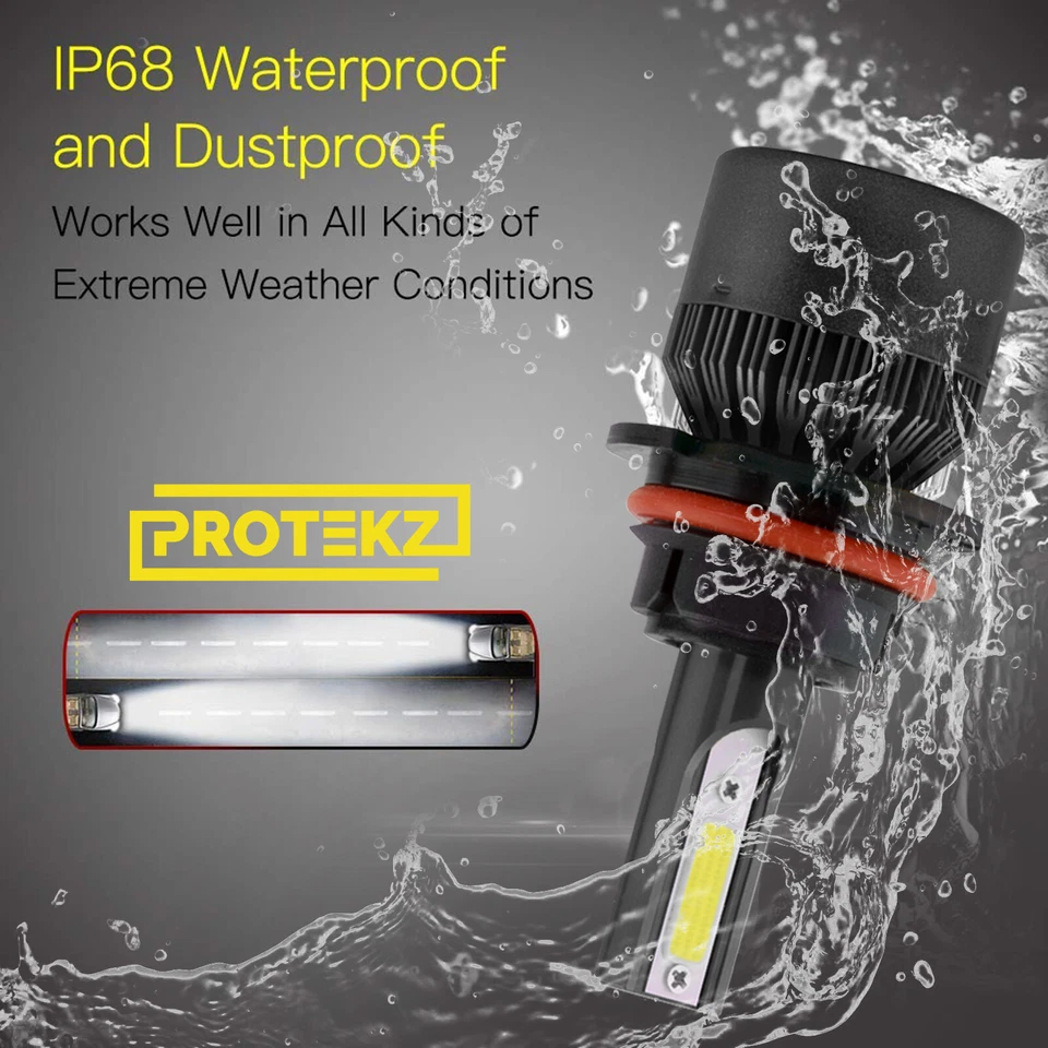 Kit de protección de faros LED H1 6000K bombillas 120000LM haz alto para BMW X5 2005-2013 Foto 3 de 4