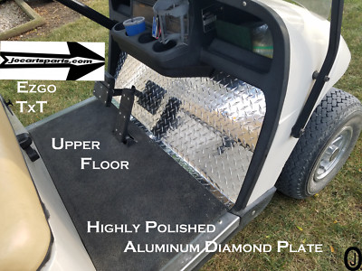 Ezgo TxT/medalist golf cart Polished Aluminum Diamond Plate UPPER Floor 1995 up