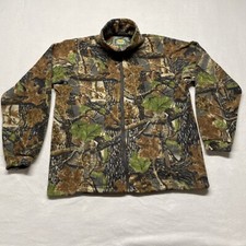 Cabelas For Kids Youth Camo Fleece Full Zip Jacket Size XL