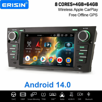 Acht-Kern 64GB Android 14 DAB+ Autoradio BMW 3er E90 E91 E92 E93 Navi CarPlay BT