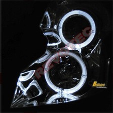 Eagle Eyes Black Halo Projector Headlights For 2003-2007 Cadillac CTS – Halogen Version, DOT/SAE