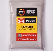 1200 GRIT FINE SILICON CARBIDE ROCK TUMBLING POLISH 5 LB