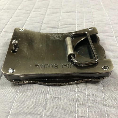 Wallet Belt Buckle USA American Flag Grayscale Money ID Credit Card Western RFID - Picture 8 of 16