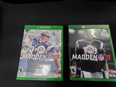 Set Of 2 Madden NFL 18,17 For Xbox One Football