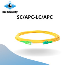 LOT OF 5 - 9M LC/APC to SC/APC Single Mode Fiber Cable Simplex 9/125 m Yellow