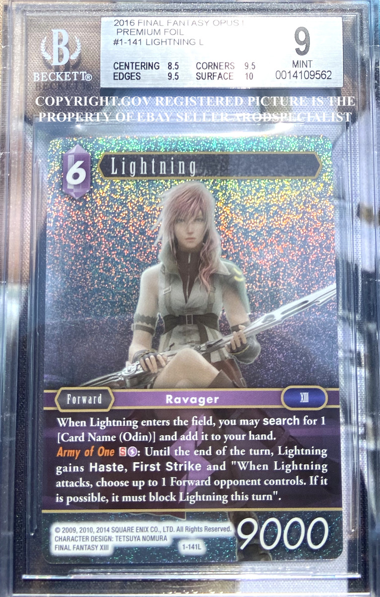 国内配送】 フルアート ライトニング FFTCG レガシー 1-141L Opus.1