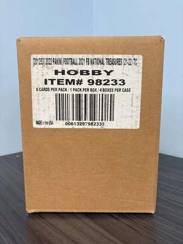 2021 Panini National Treasures Football Hobby 4-Box Case Factory Sealed