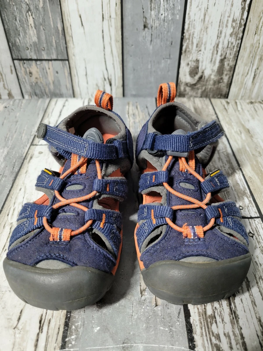 Keen Seacamp II CNX Blue Orange Sandals Kids Size 11 Toddler