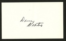 Dave Moates Signed Autograph Auto 3x5 Index Card Baseball Player 9786