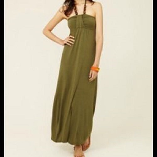 NWT Design History Green Halter Knit Maxi Dress Medium BRAND NEW!!