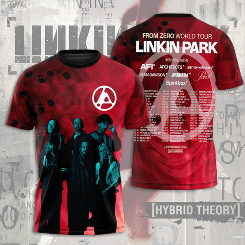 T-shirt Linkin Park From Zero World Tour 2025 - Taille XL, Noir, 100% Coton, Neuf Avec étiquettes