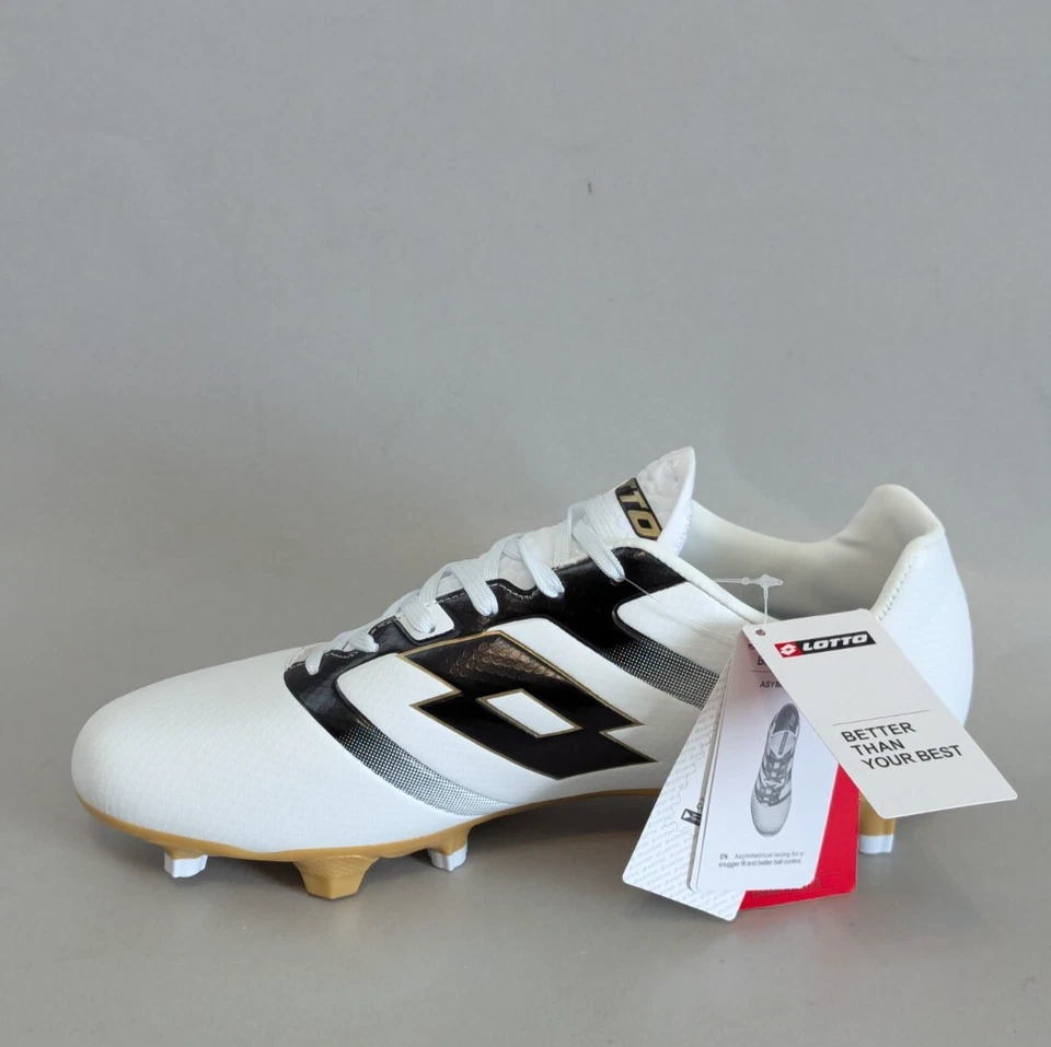 Botines de fútbol Lotto MAESTRO 300 IV FG para hombre 11 blancos negros 220569-8KQ Foto 2 de 4